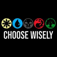M.A.N.A Symbols Gathering Magic Choose Wisely Blue Red Green 16 in Basic Backpack