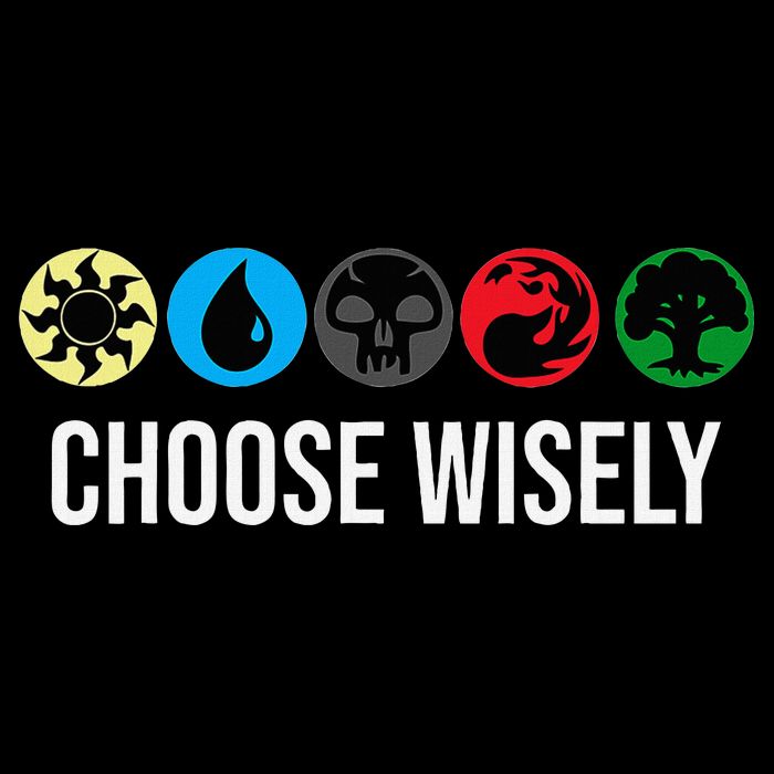 M.A.N.A Symbols Gathering Magic Choose Wisely Blue Red Green 16 in Basic Backpack