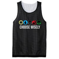 M.A.N.A Symbols Gathering Magic Choose Wisely Blue Red Green Mesh Reversible Basketball Jersey Tank