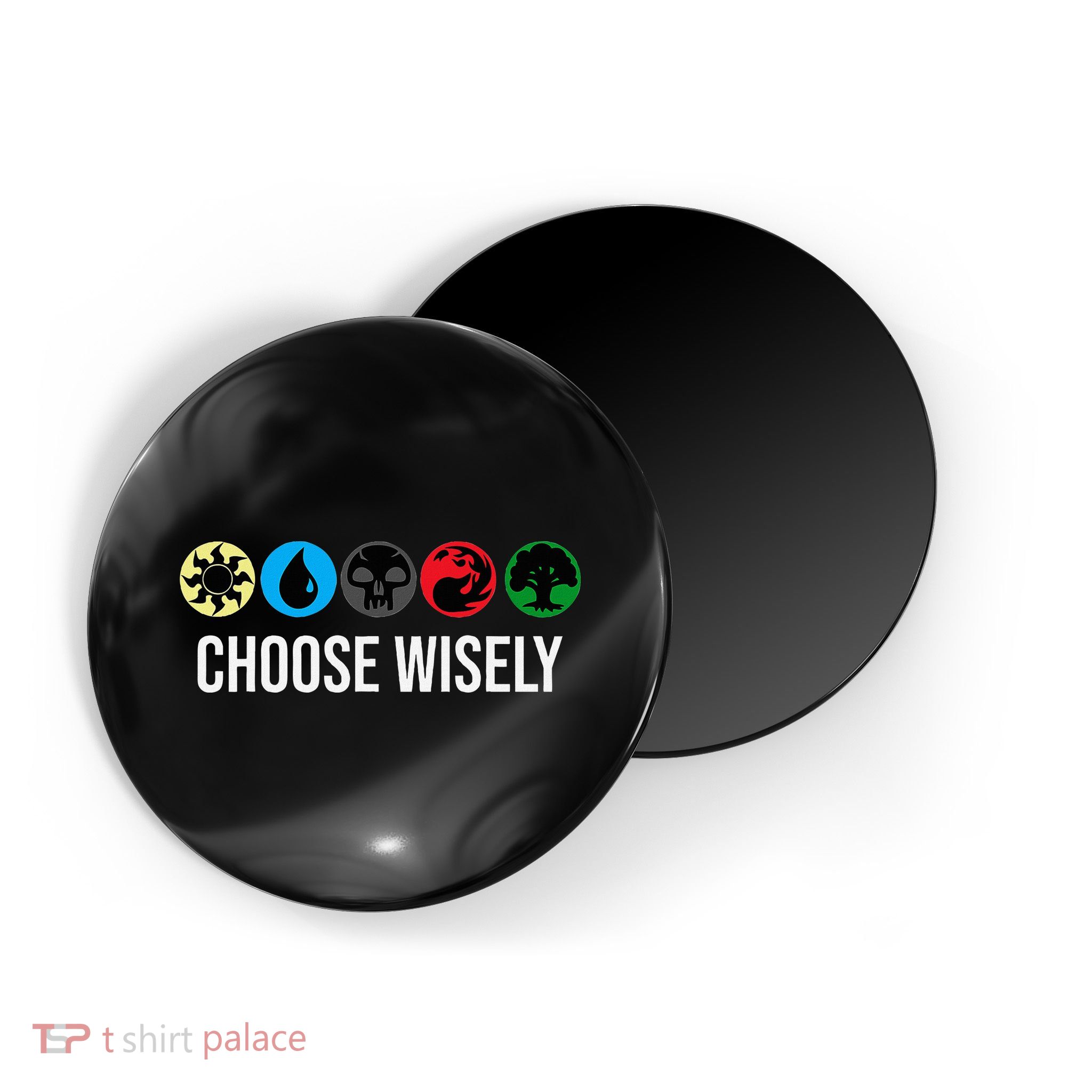 M.A.N.A Symbols Gathering Magic Choose Wisely Blue Red Green Magnet