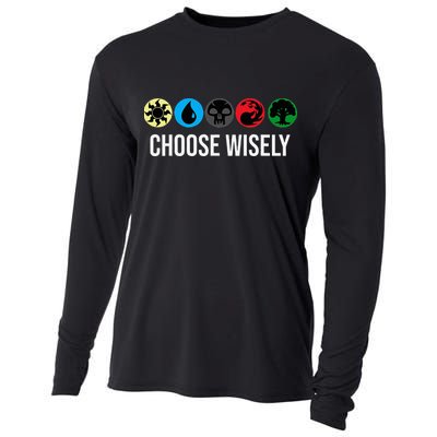 M.A.N.A Symbols Gathering Magic Choose Wisely Blue Red Green Cooling Performance Long Sleeve Crew