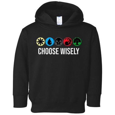 M.A.N.A Symbols Gathering Magic Choose Wisely Blue Red Green Toddler Hoodie