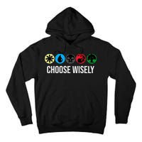 M.A.N.A Symbols Gathering Magic Choose Wisely Blue Red Green Tall Hoodie