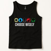 M.A.N.A Symbols Gathering Magic Choose Wisely Blue Red Green Tank Top