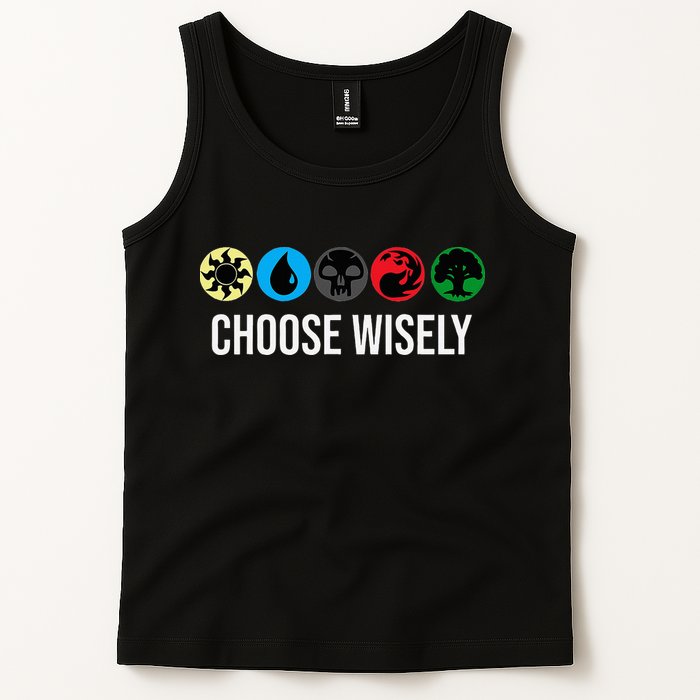M.A.N.A Symbols Gathering Magic Choose Wisely Blue Red Green Tank Top