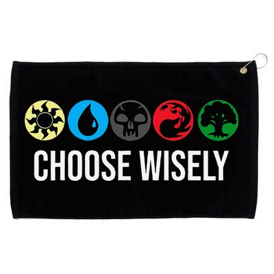 M.A.N.A Symbols Gathering Magic Choose Wisely Blue Red Green Grommeted Golf Towel