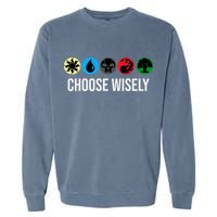 M.A.N.A Symbols Gathering Magic Choose Wisely Blue Red Green Garment-Dyed Sweatshirt