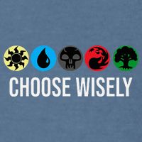 M.A.N.A Symbols Gathering Magic Choose Wisely Blue Red Green Garment-Dyed Sweatshirt