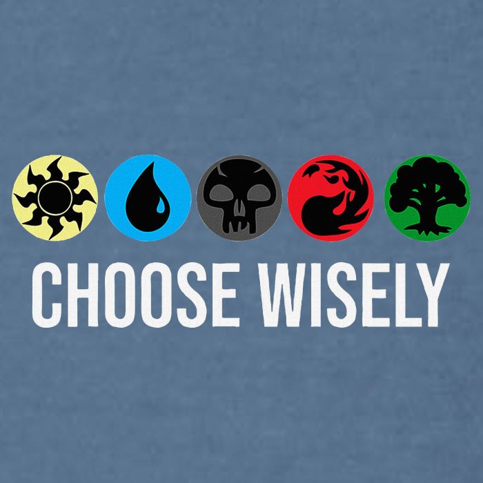 M.A.N.A Symbols Gathering Magic Choose Wisely Blue Red Green Garment-Dyed Sweatshirt