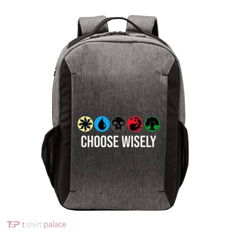 M.A.N.A Symbols Gathering Magic Choose Wisely Blue Red Green Vector Backpack