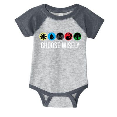 M.A.N.A Symbols Gathering Magic Choose Wisely Blue Red Green Infant Baby Jersey Bodysuit