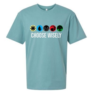 M.A.N.A Symbols Gathering Magic Choose Wisely Blue Red Green Sueded Cloud Jersey T-Shirt