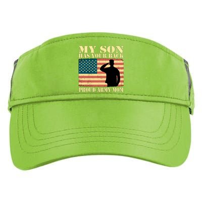 My Son Has Your Back Proud Army Mom Military Mother Funny Gift Adult Drive Performance Visor