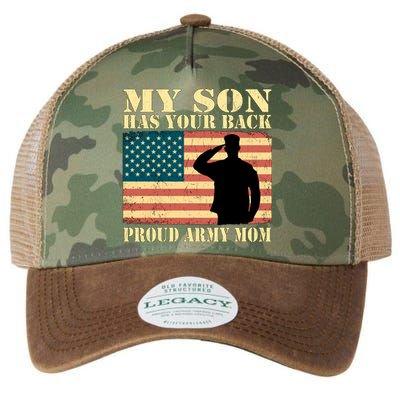 My Son Has Your Back Proud Army Mom Military Mother Funny Gift Legacy Tie Dye Trucker Hat