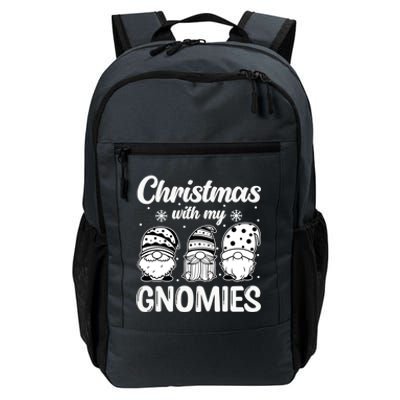 Merry Santa Hat Christmas With My Gnomies Gift Daily Commute Backpack