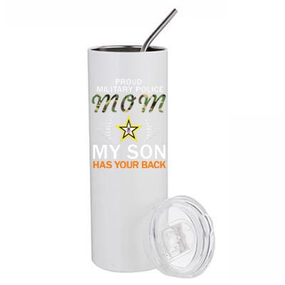 My Son Has Your Backgiftproud Mp Military Police Mom Army Gift Stainless Steel Tumbler