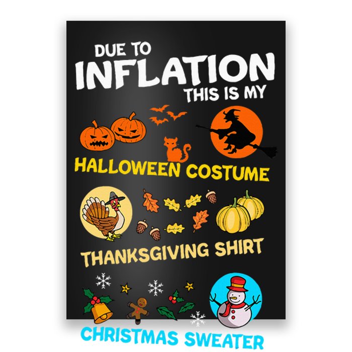 My Spooky Halloween Thanksgiving Ugly Christmas Costume Poster