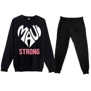 Maui Strong Hawaii Relief Premium Crewneck Sweatsuit Set