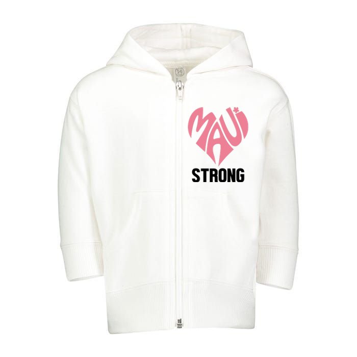 Maui Strong Hawaii Relief Toddler Zip Fleece Hoodie