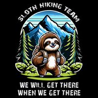Mountain Sloth Hiking Team Hiking Sustainable Bucket Hat