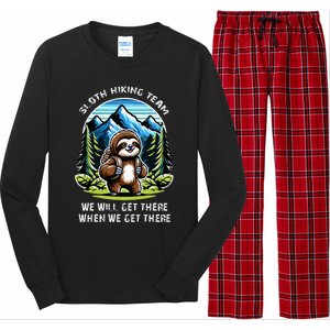 Mountain Sloth Hiking Team Hiking Long Sleeve Pajama Set