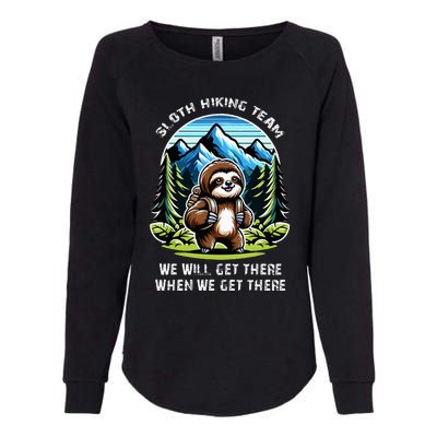 Mountain Sloth Hiking Team Hiking Womens California Wash Sweatshirt