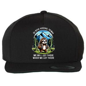 Mountain Sloth Hiking Team Hiking Wool Snapback Cap