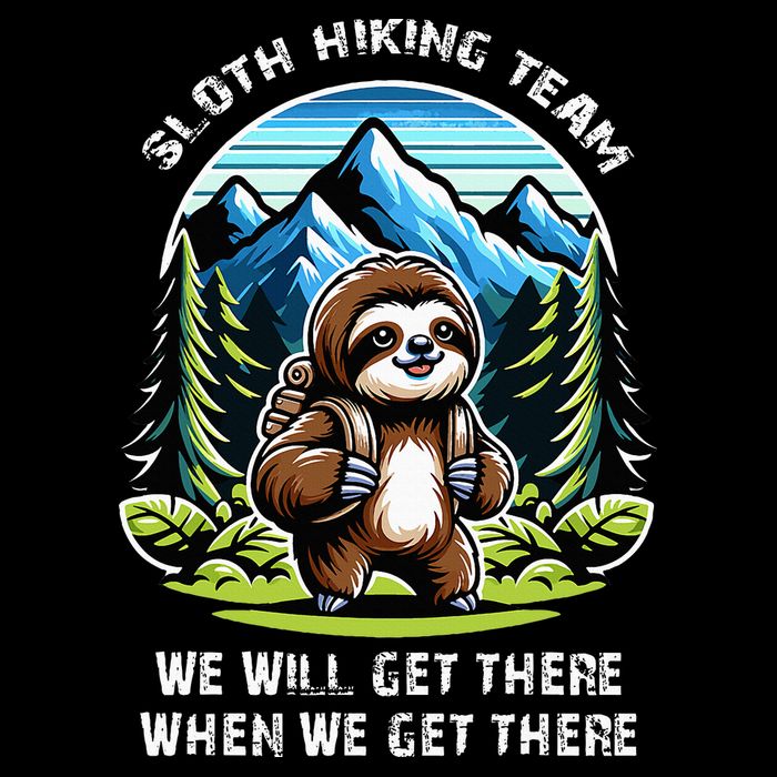Mountain Sloth Hiking Team Hiking Wool Snapback Cap