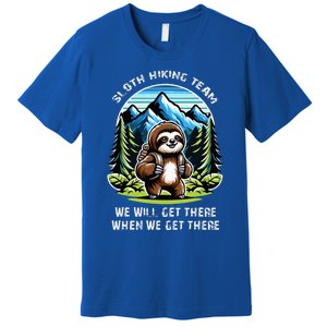 Mountain Sloth Hiking Team Hiking Premium T-Shirt