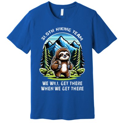 Mountain Sloth Hiking Team Hiking Premium T-Shirt