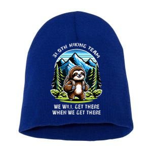 Mountain Sloth Hiking Team Hiking Short Acrylic Beanie