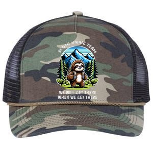 Mountain Sloth Hiking Team Hiking Retro Rope Trucker Hat Cap