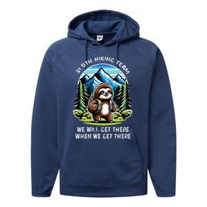 Mountain Sloth Hiking Team Hiking Performance Fleece Hoodie