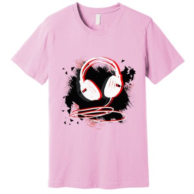 Music Sound Headphones Funny Gift For Dj Musician Premium T-Shirt