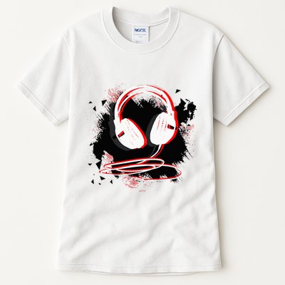 Music Sound Headphones Funny Gift For Dj Musician Tall T-Shirt
