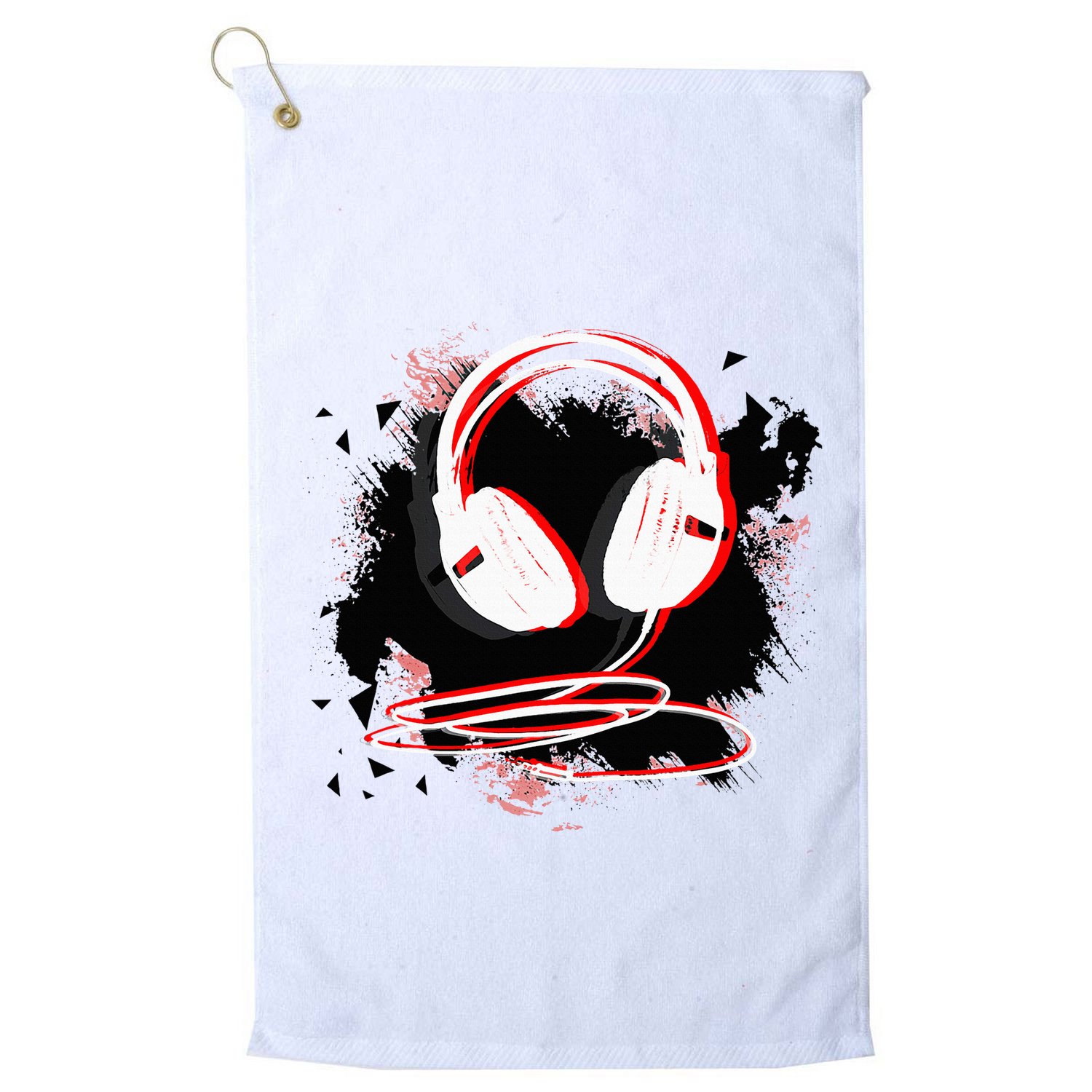 Music Sound Headphones Funny Gift For Dj Musician Golf Towel