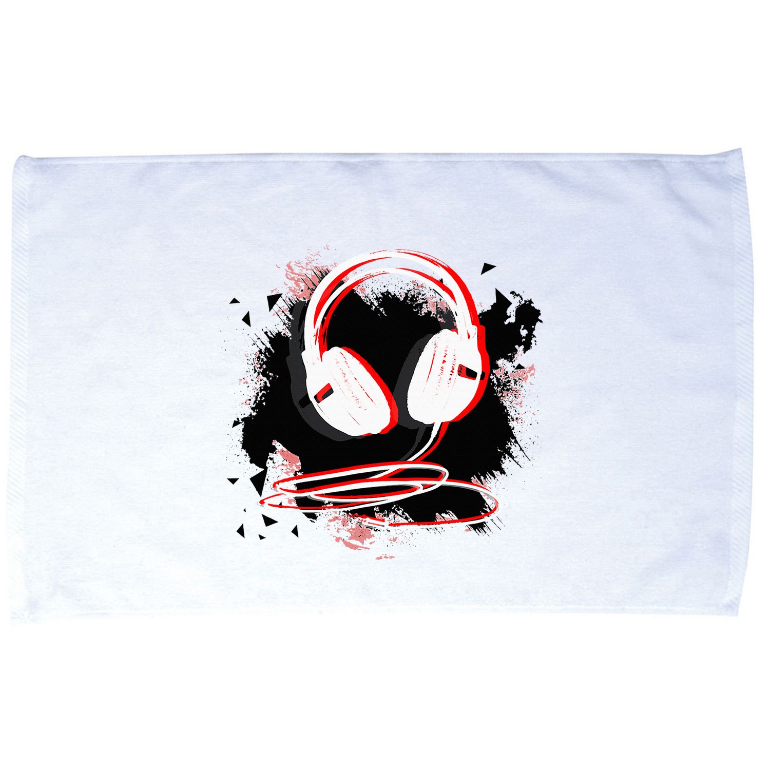 Music Sound Headphones Funny Gift For Dj Musician Microfiber Hand Towel