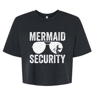 Mermaid Security Halloween Costume Bella+Canvas Jersey Crop Tee