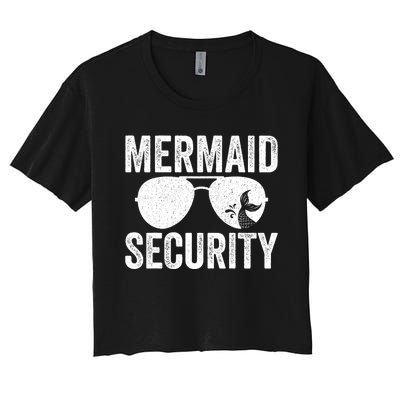 Mermaid Security Halloween Costume Women's Crop Top Tee