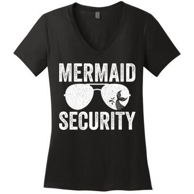 Mermaid Security Halloween Costume Women's V-Neck T-Shirt