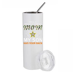 My Son Has Your Backcute Giftproud Mp Military Police Mom Army Great Gift Stainless Steel Tumbler