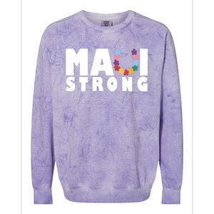 Maui Strong Hawaii Relief Awareness Colorblast Crewneck Sweatshirt