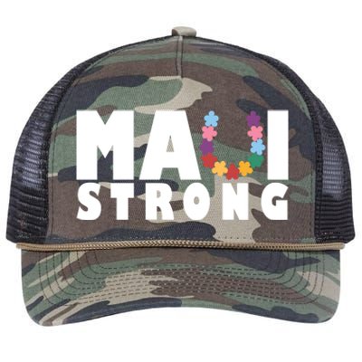 Maui Strong Hawaii Relief Awareness Retro Rope Trucker Hat Cap