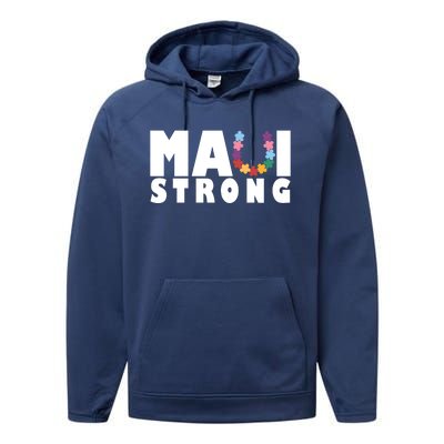 Maui Strong Hawaii Relief Awareness Performance Fleece Hoodie