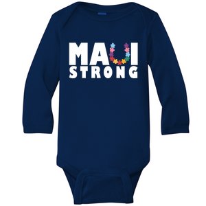 Maui Strong Hawaii Relief Awareness Baby Long Sleeve Bodysuit