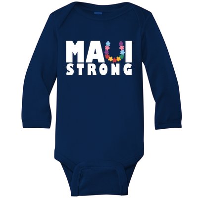 Maui Strong Hawaii Relief Awareness Baby Long Sleeve Bodysuit