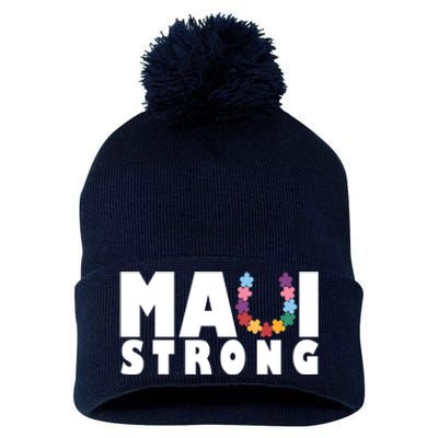 Maui Strong Hawaii Relief Awareness Pom Pom 12in Knit Beanie