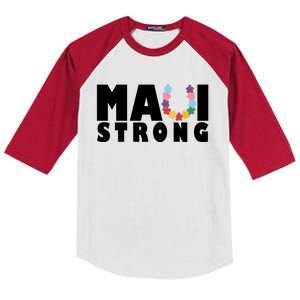 Maui Strong Hawaii Relief Awareness Kids Colorblock Raglan Jersey