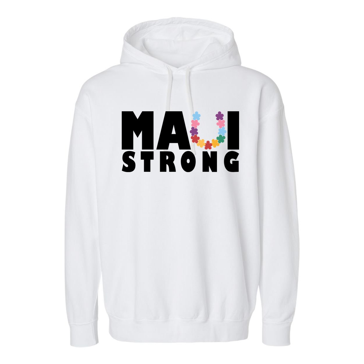 Maui Strong Hawaii Relief Awareness Garment-Dyed Fleece Hoodie
