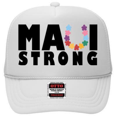 Maui Strong Hawaii Relief Awareness High Crown Mesh Back Trucker Hat